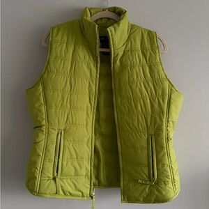 Green Puffer Vest with Zip Pockets